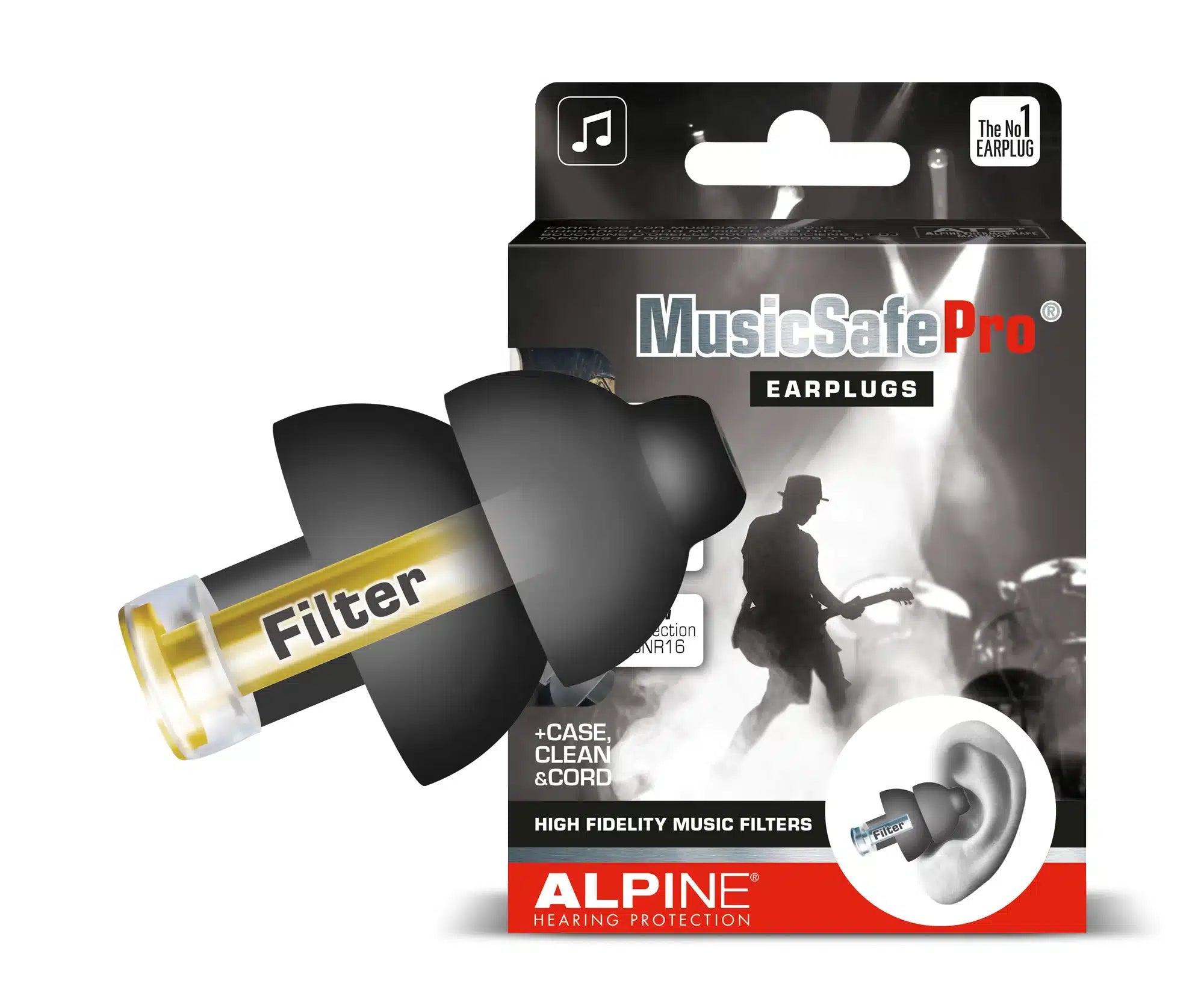 ALPINE MusicSafePro Kuulonsuojain Musta